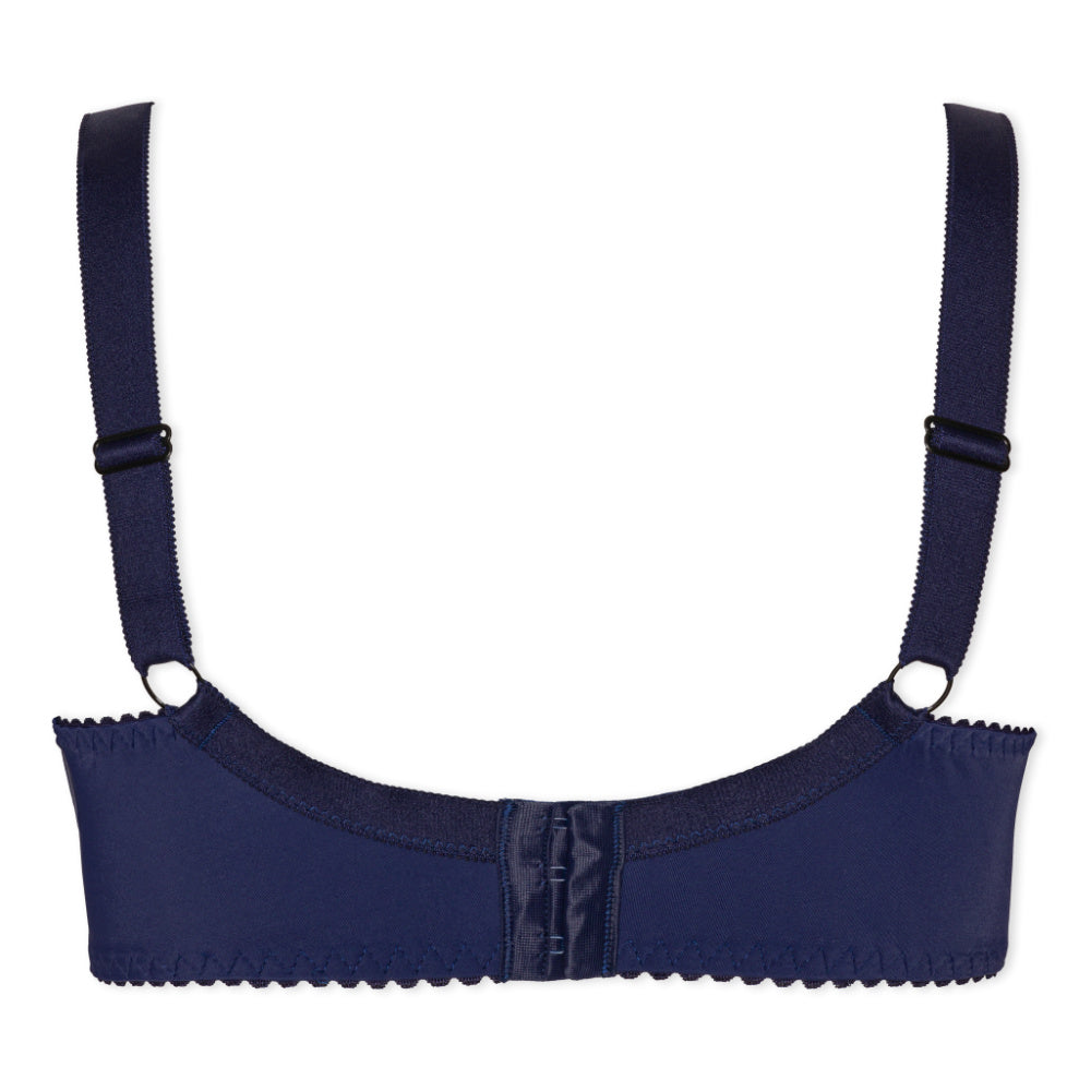 Floral Full Cup Bra Dark Blue
