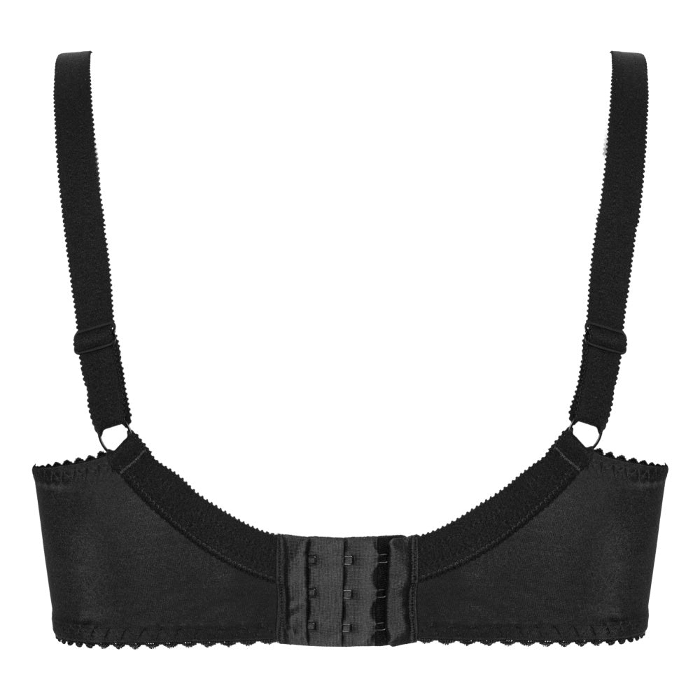 Geometric Full Cup Bra Black