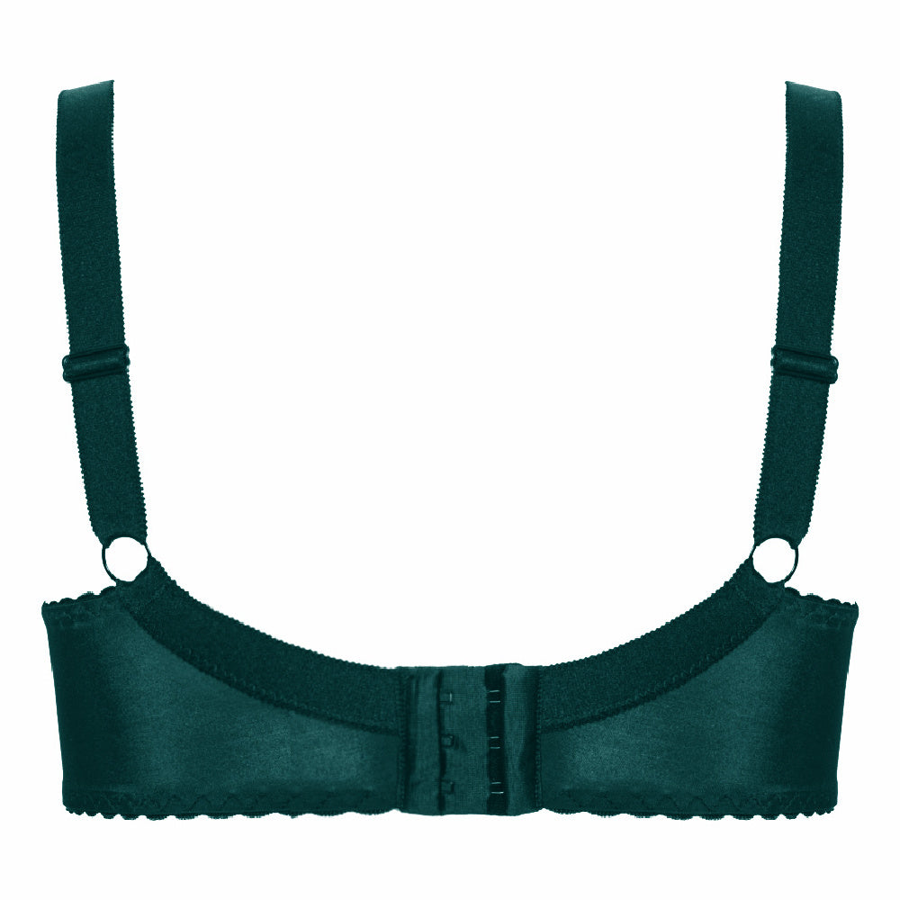 Floral Full Cup Bra Emerald Green